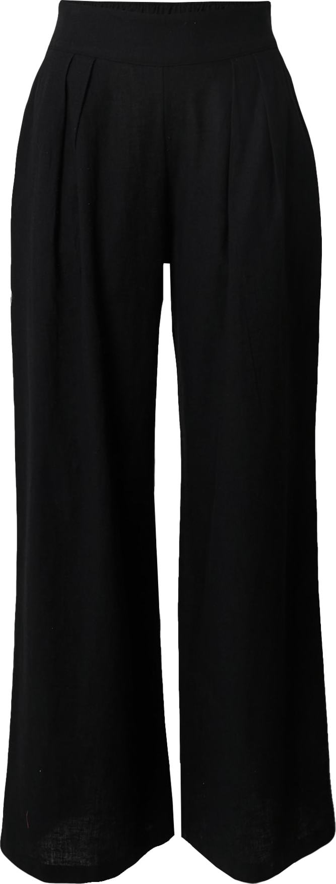 Abercrombie & Fitch Kalhoty se sklady v pase černá