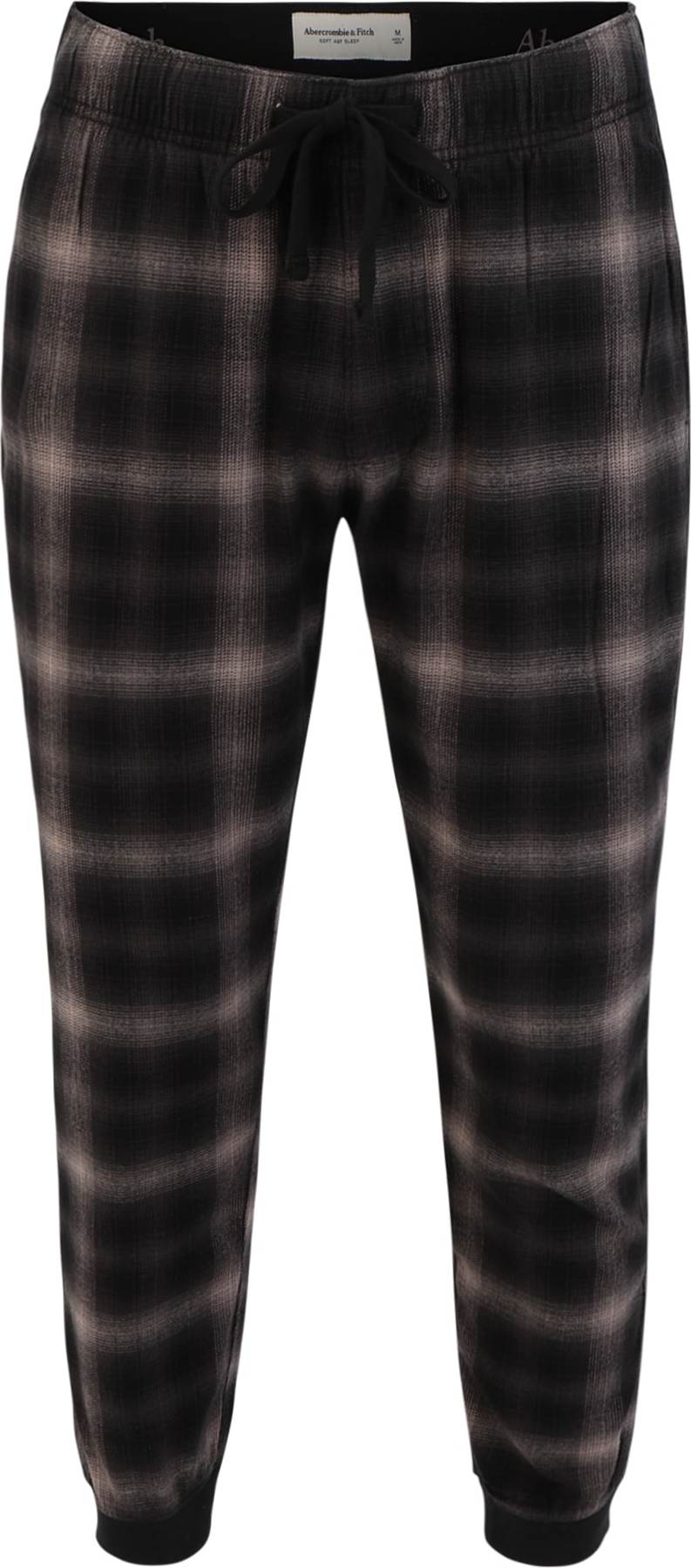 Abercrombie & Fitch Pyžamové kalhoty antracitová / režná / tmavě šedá