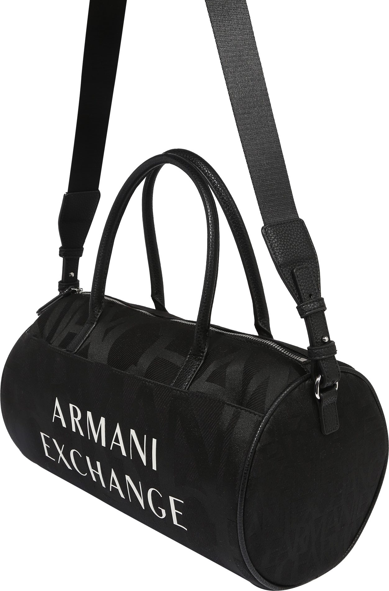 ARMANI EXCHANGE Taška Weekender černá / bílá