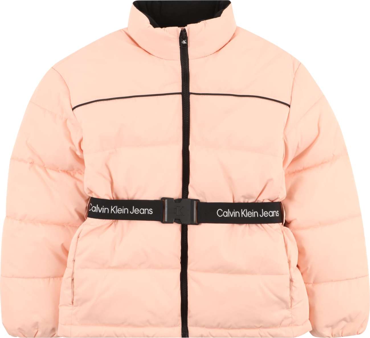 Calvin Klein Jeans Přechodná bunda růžová / černá