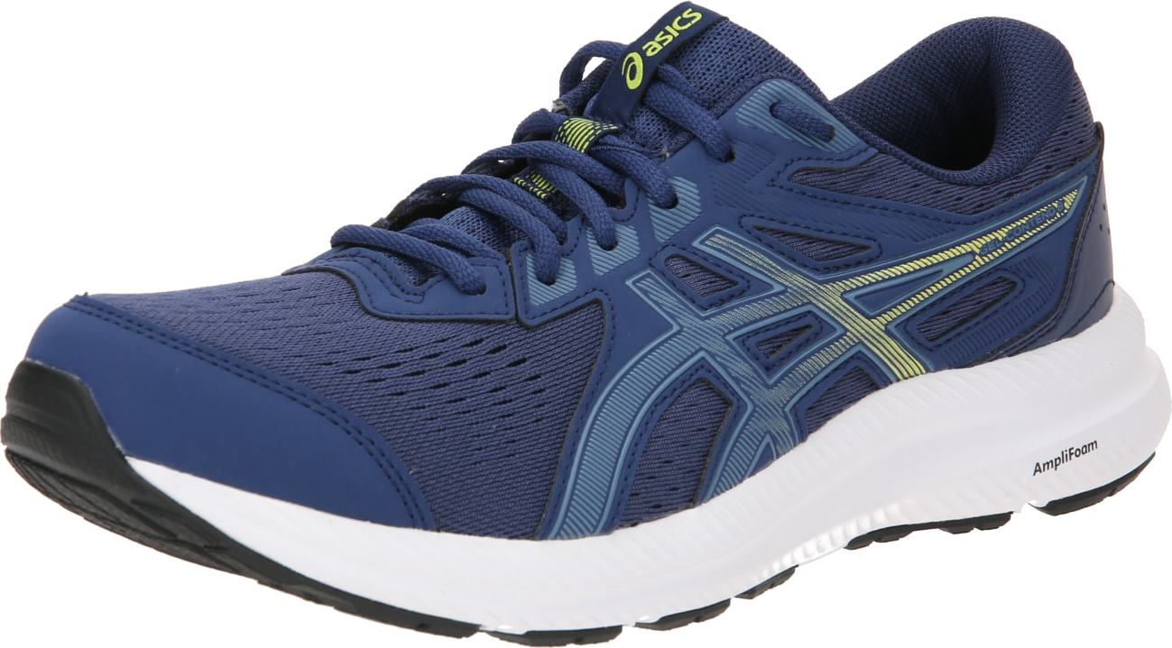 Běžecká obuv 'Contend 8' ASICS kouřově modrá / tmavě modrá / žlutá