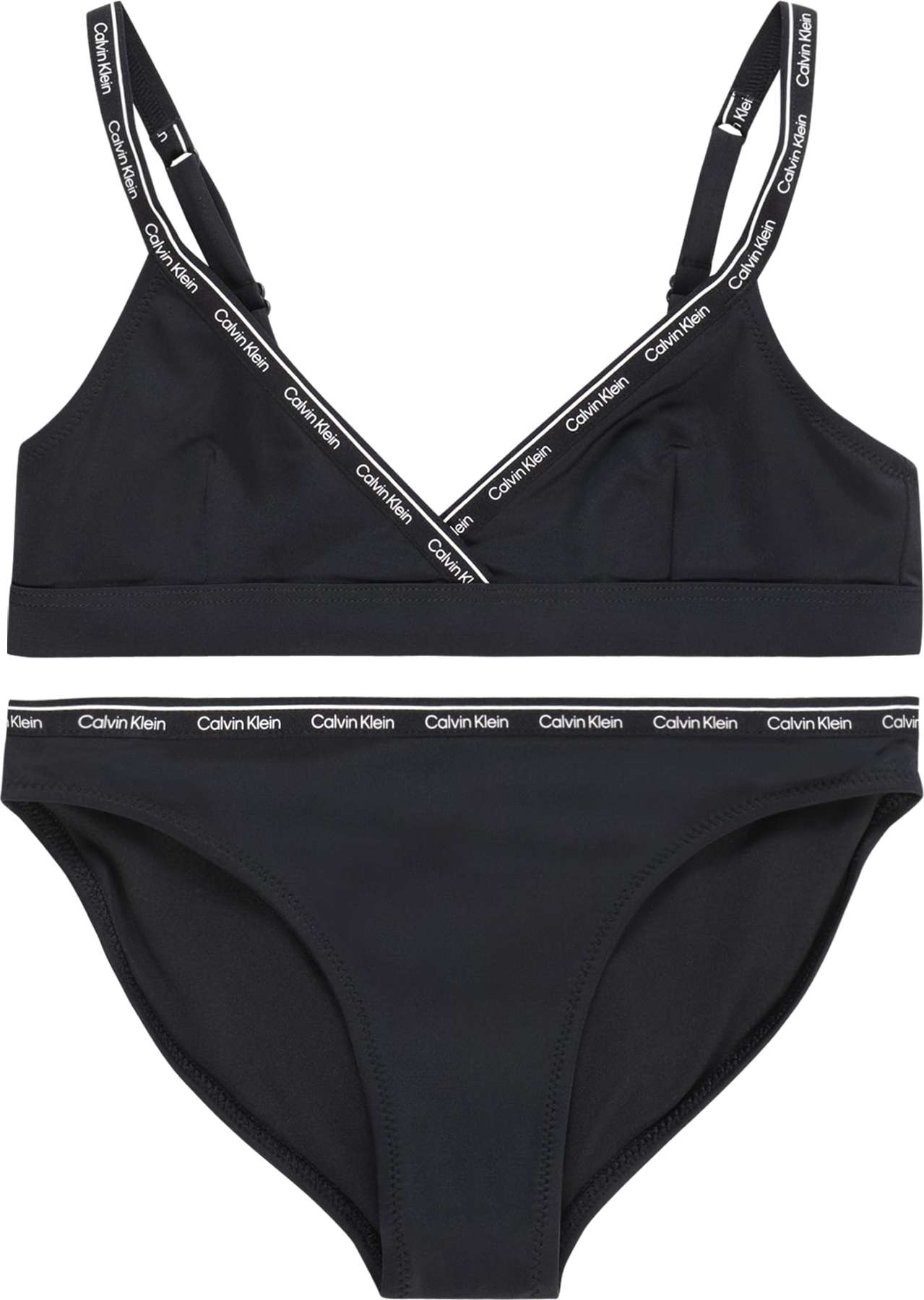 Bikiny Calvin Klein Swimwear černá / bílá