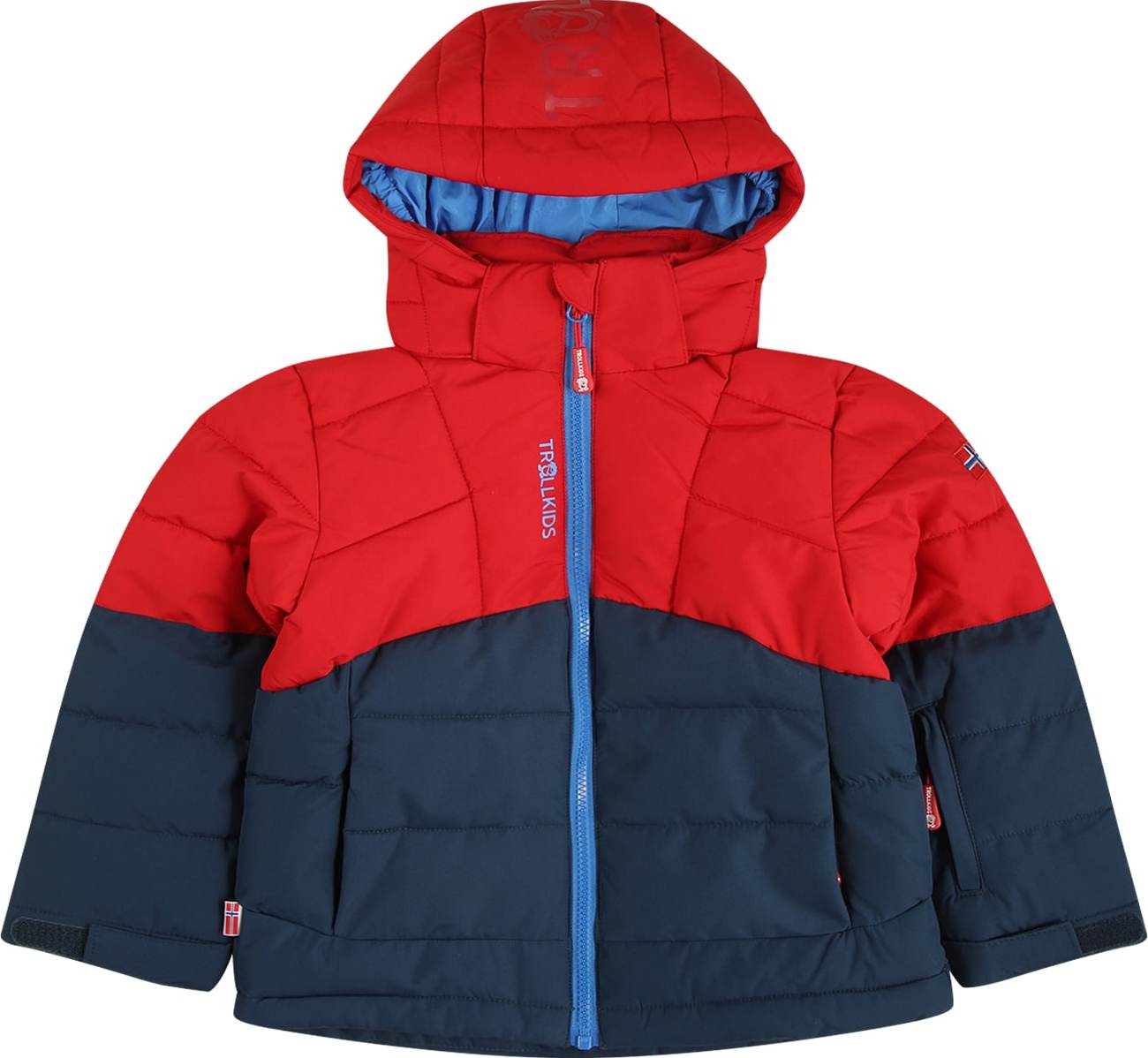 Outdoorová bunda Trollkids marine modrá / nebeská modř / červená