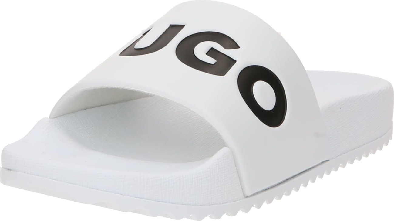 Plážová/koupací obuv HUGO černá / bílá