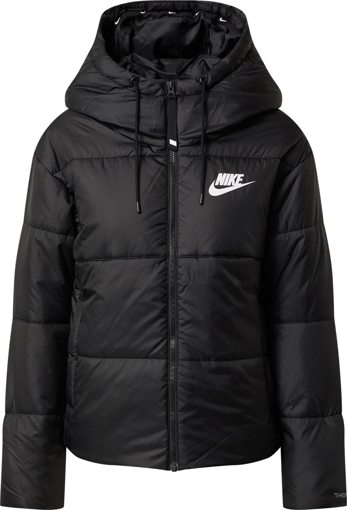 Přechodná bunda Nike Sportswear černá / bílá