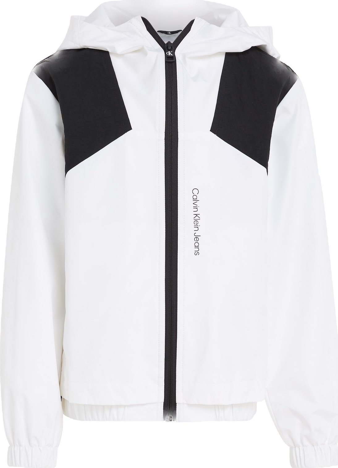 Přechodná bunda Calvin Klein černá / bílá