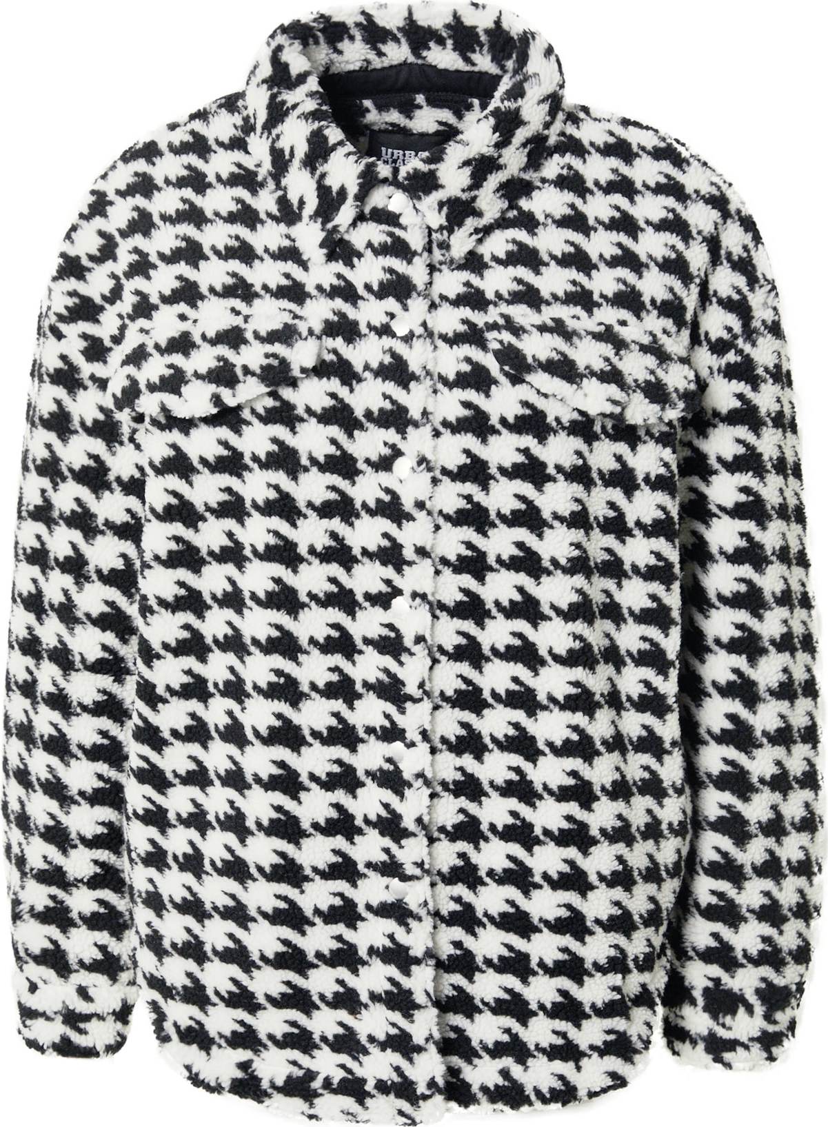 Přechodná bunda Urban Classics černá / bílá