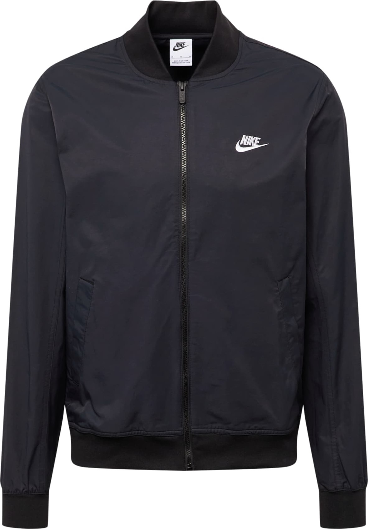 Přechodná bunda Nike Sportswear černá / bílá