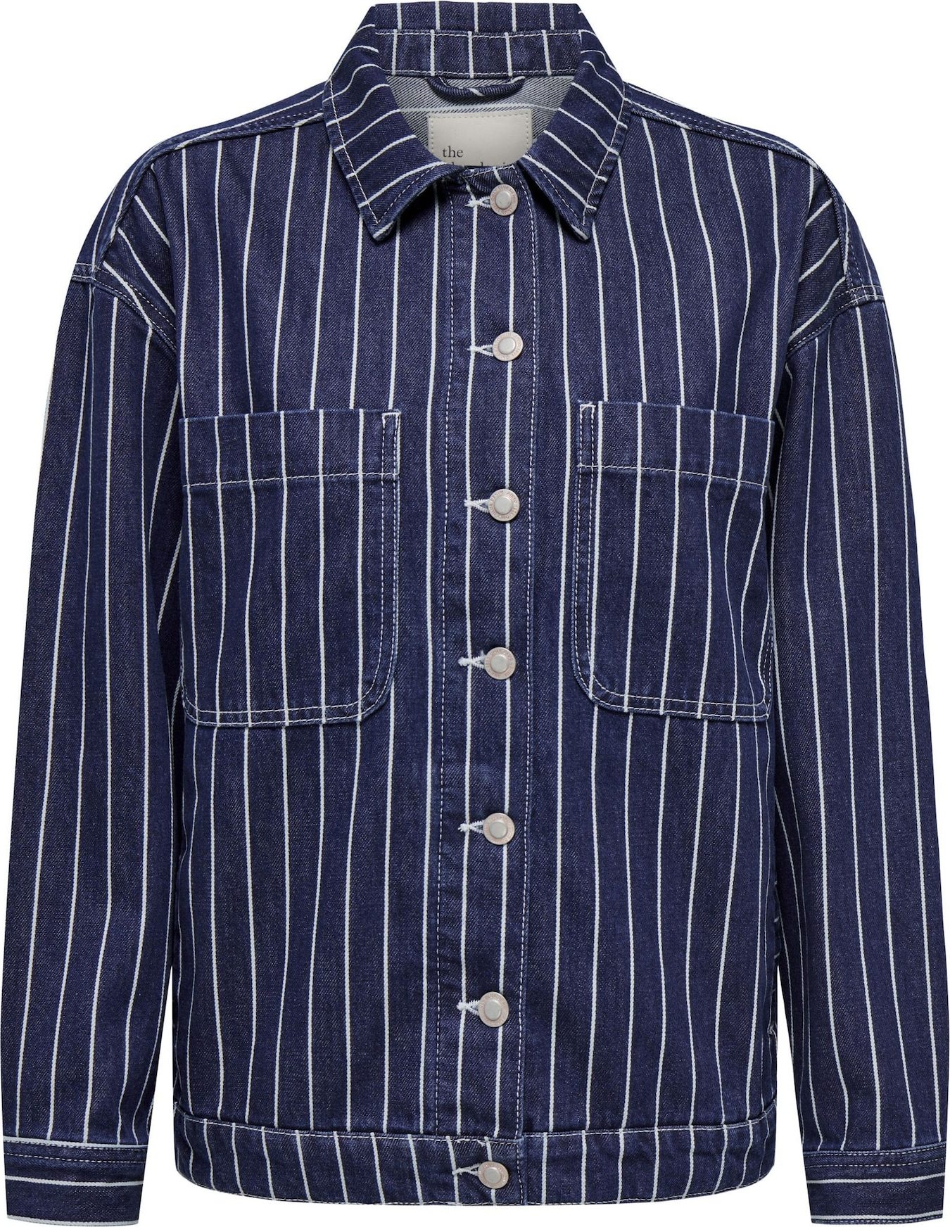 Přechodná bunda 'Edie' Only modrá džínovina / bílá