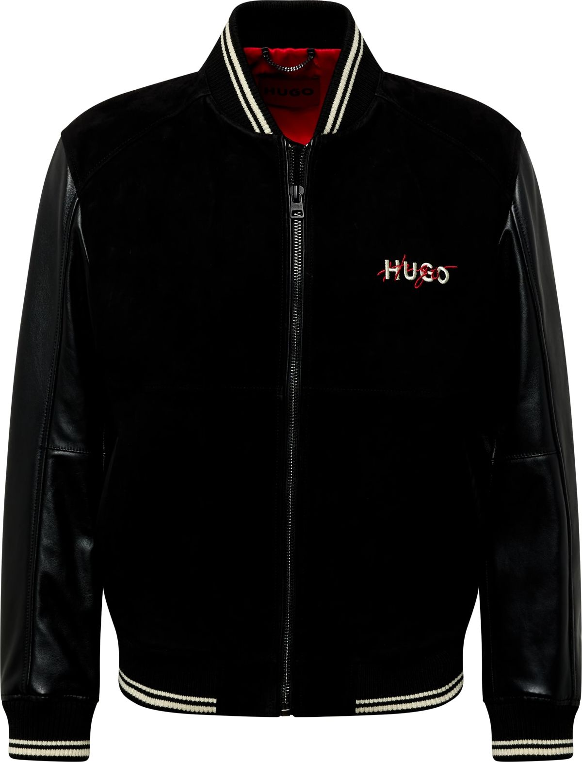 Přechodná bunda 'Laars' HUGO červená / černá / bílá