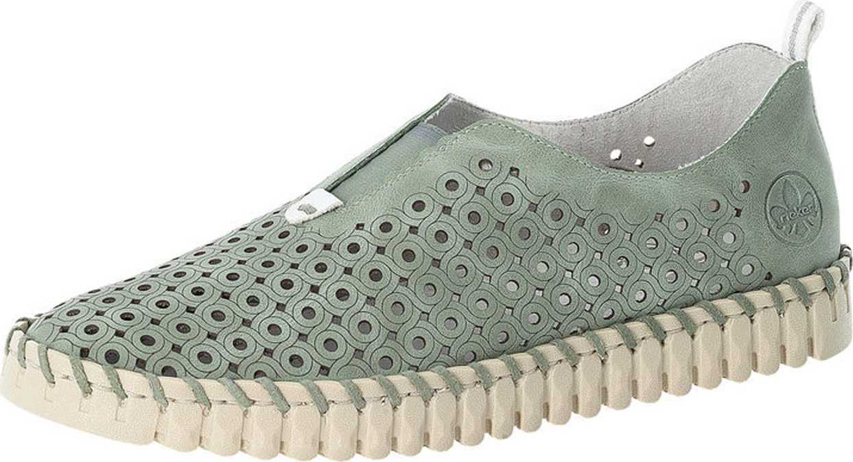 Slipper Rieker pastelově zelená / bílá