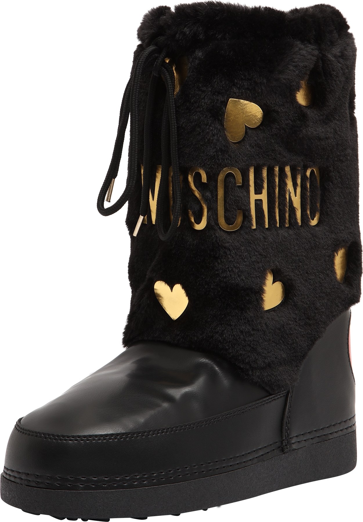 Sněhule Love Moschino zlatá / červená / černá