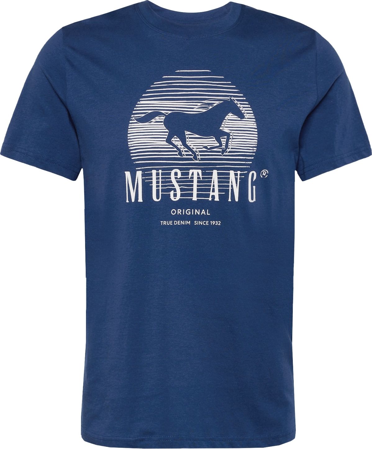 Tričko mustang marine modrá / bílá