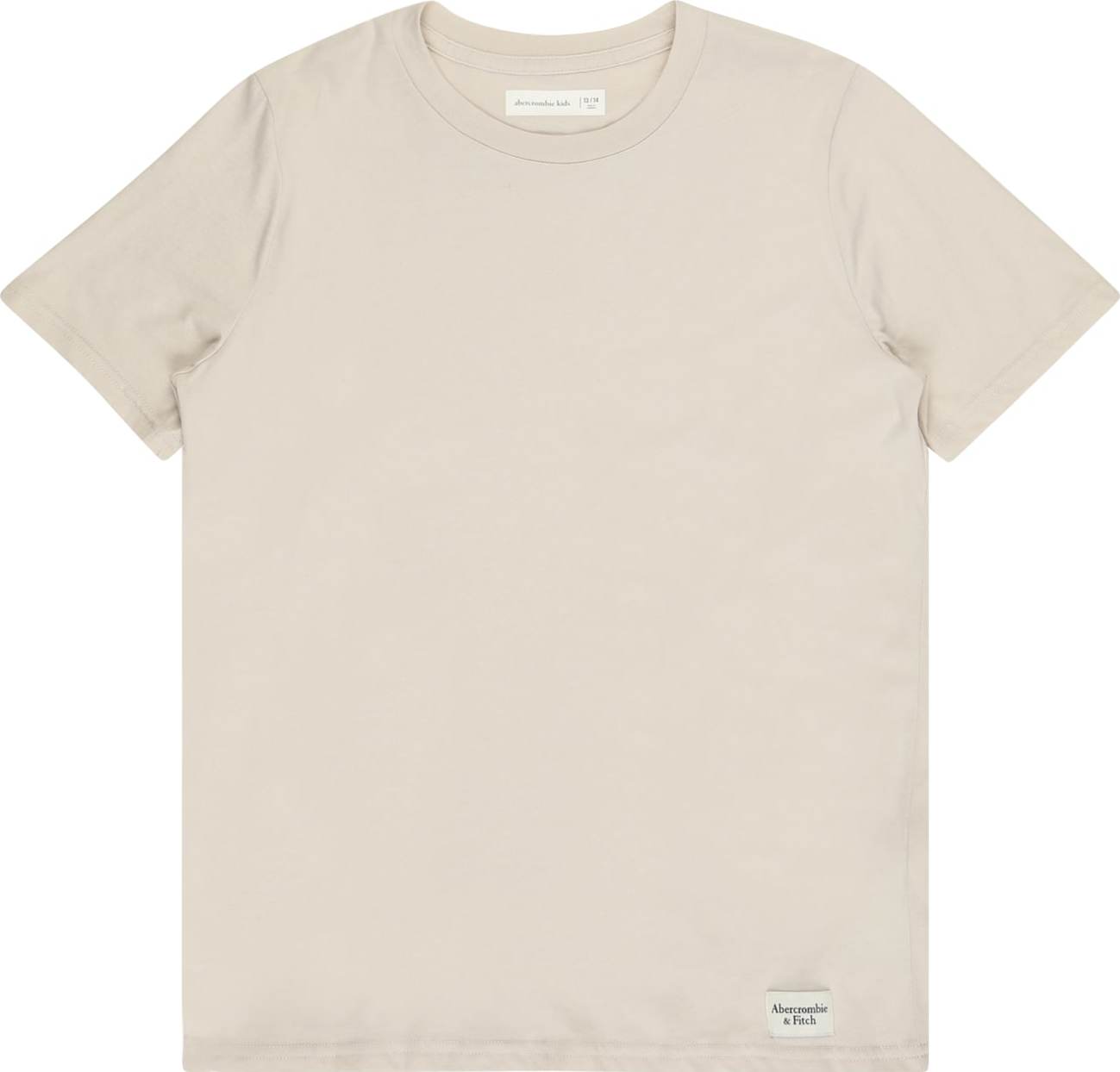 Tričko Abercrombie & Fitch světle hnědá / offwhite