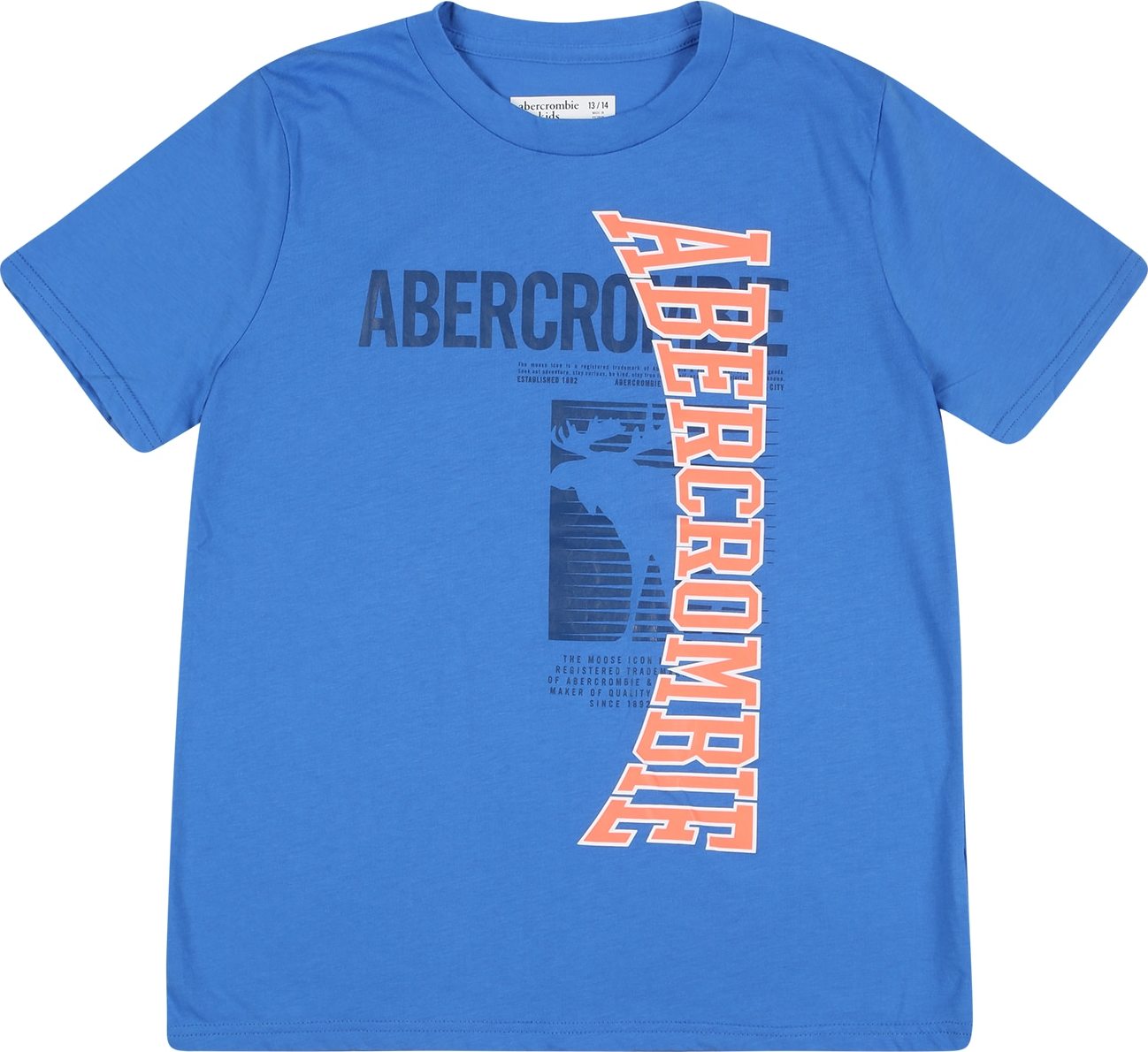 Tričko Abercrombie & Fitch námořnická modř / královská modrá / korálová / bílá