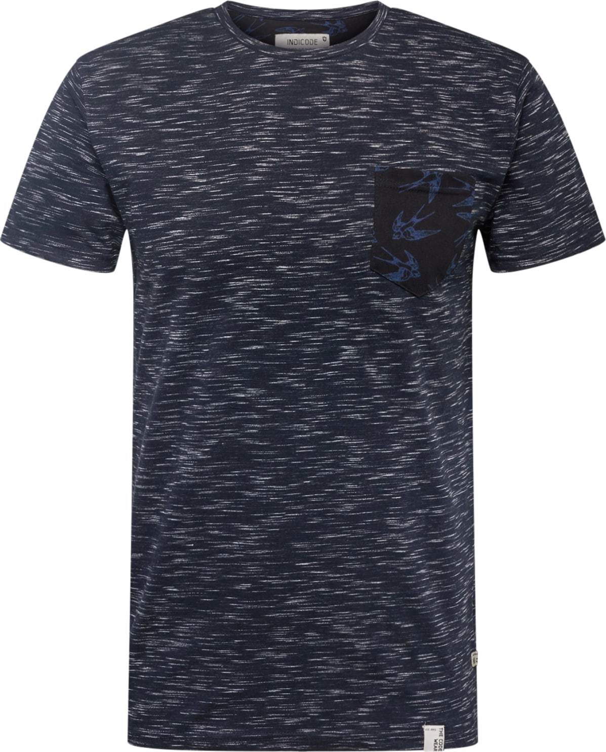 Tričko 'Blane' INDICODE JEANS tmavě modrá / bílá