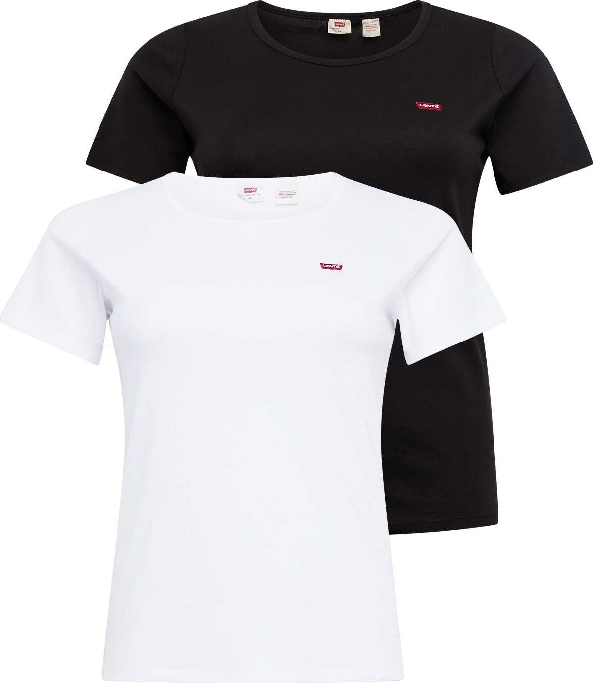 Tričko 'PL 2 PACK TEE NEUTRALS' Levi's® Plus černá / bílá
