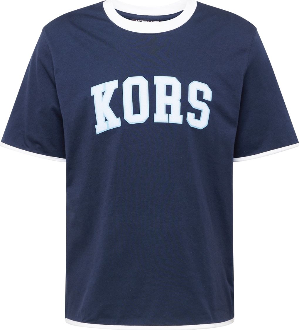 Tričko 'WARM UP' Michael Kors noční modrá / světlemodrá / bílá
