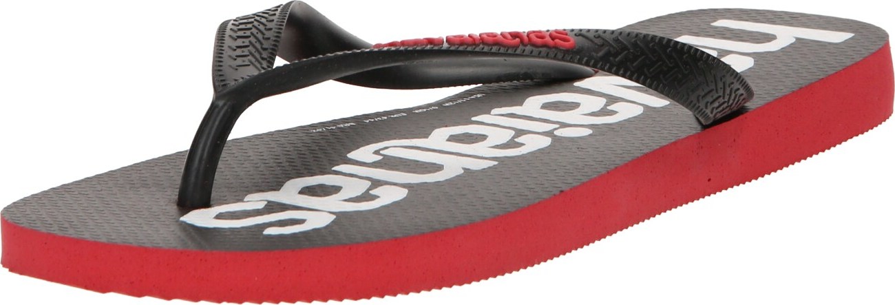 Žabky Havaianas krvavě červená / černá / bílá