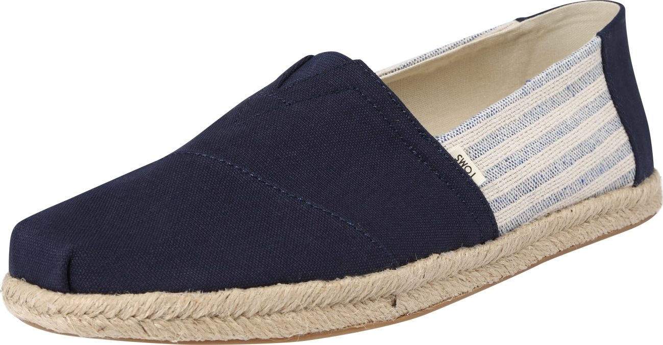 Espadrilky 'ALPARGATA' TOMS béžová / námořnická modř