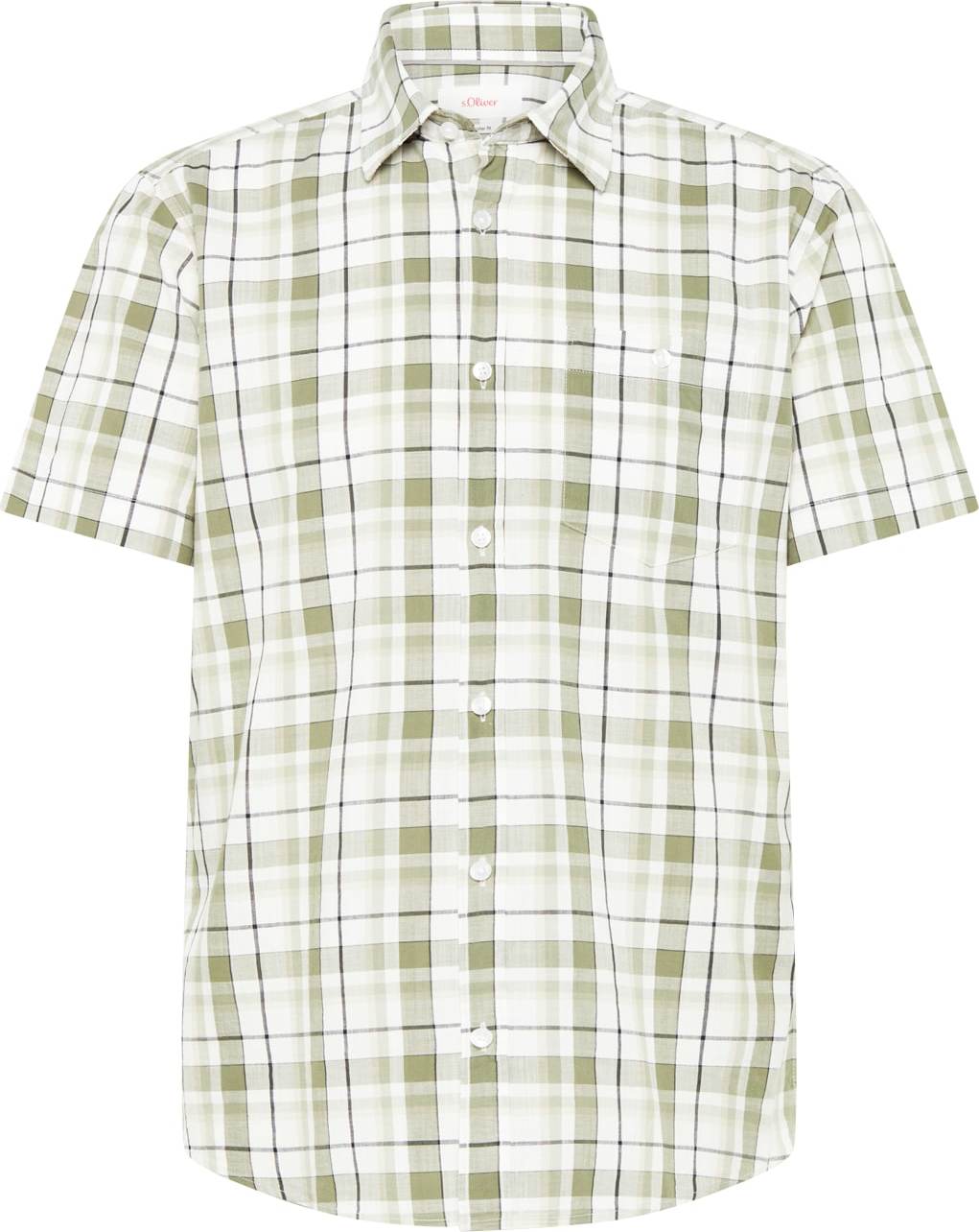 Košile s.Oliver krémová / grafitová / pastelově zelená / bílá