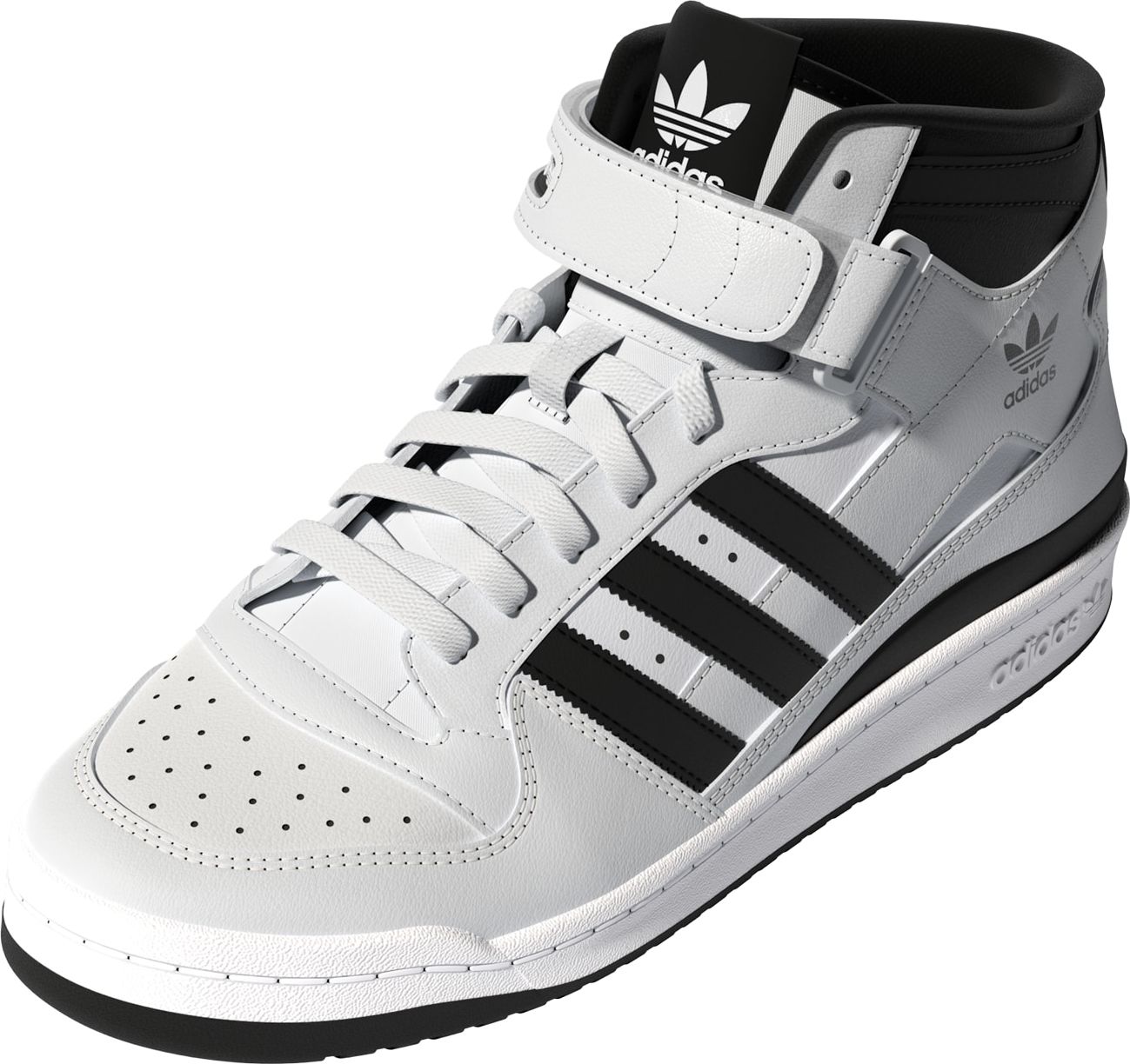 Kotníkové tenisky 'FORUM MID' adidas Originals černá / bílá