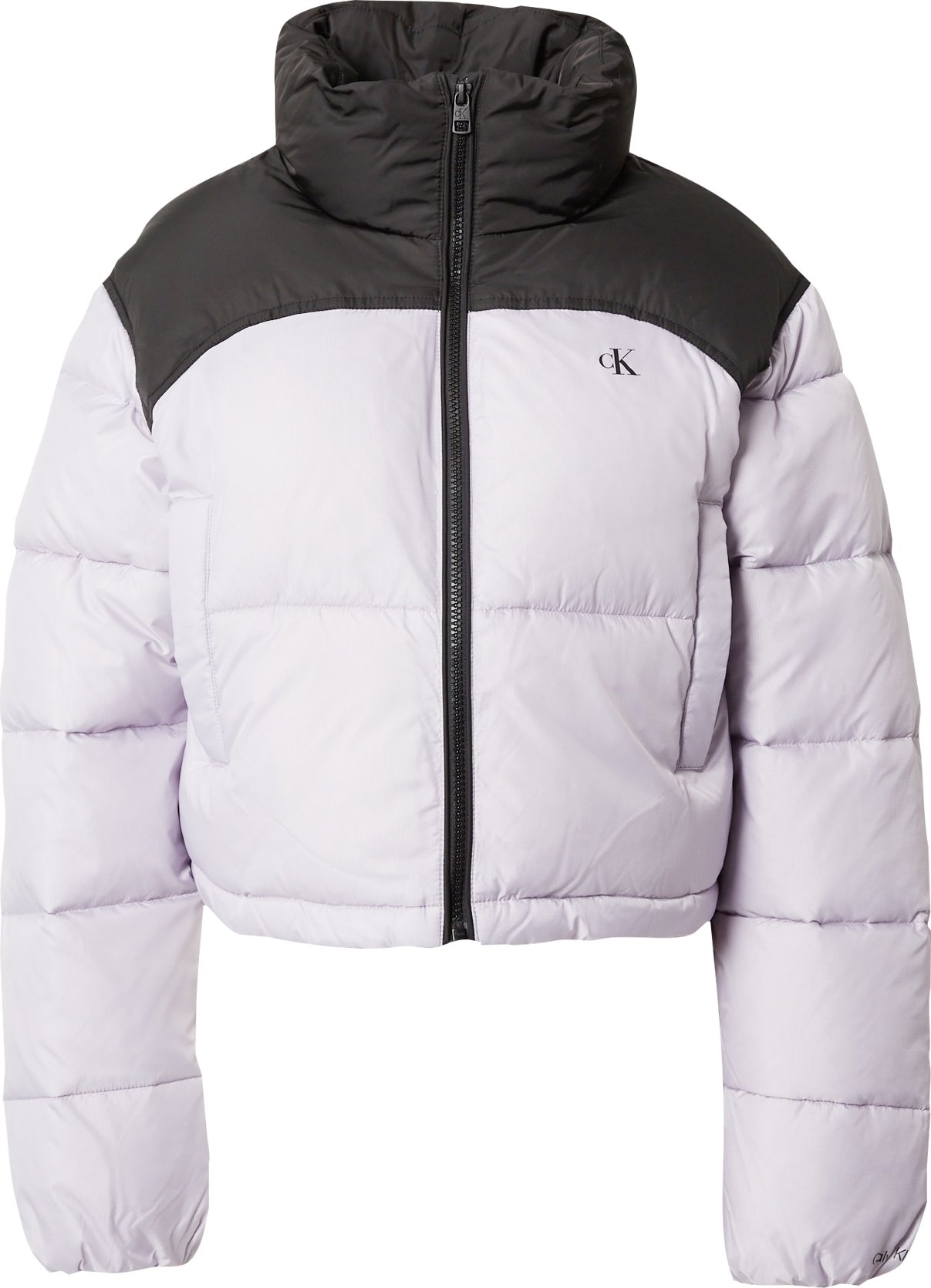Přechodná bunda Calvin Klein Jeans šeříková / černá