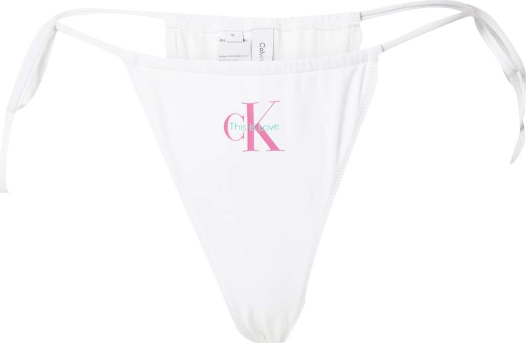 Spodní díl plavek Calvin Klein Swimwear světlemodrá / pink / bílá