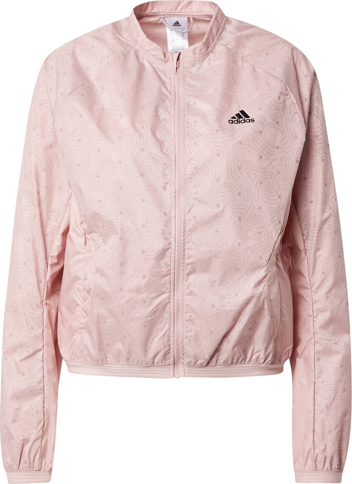 Sportovní bunda 'Run Fast' ADIDAS SPORTSWEAR růžová / růže / černá