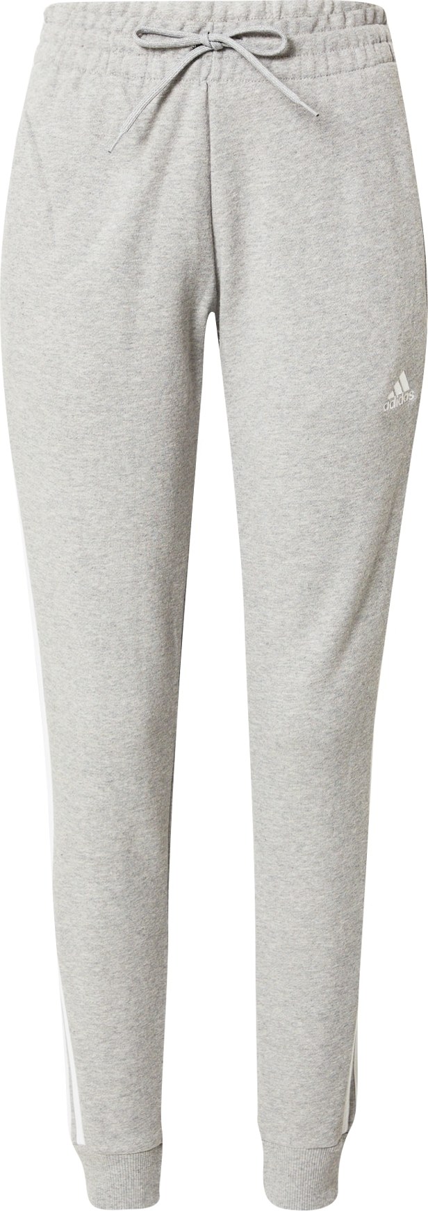 Sportovní kalhoty ADIDAS SPORTSWEAR šedý melír / bílá