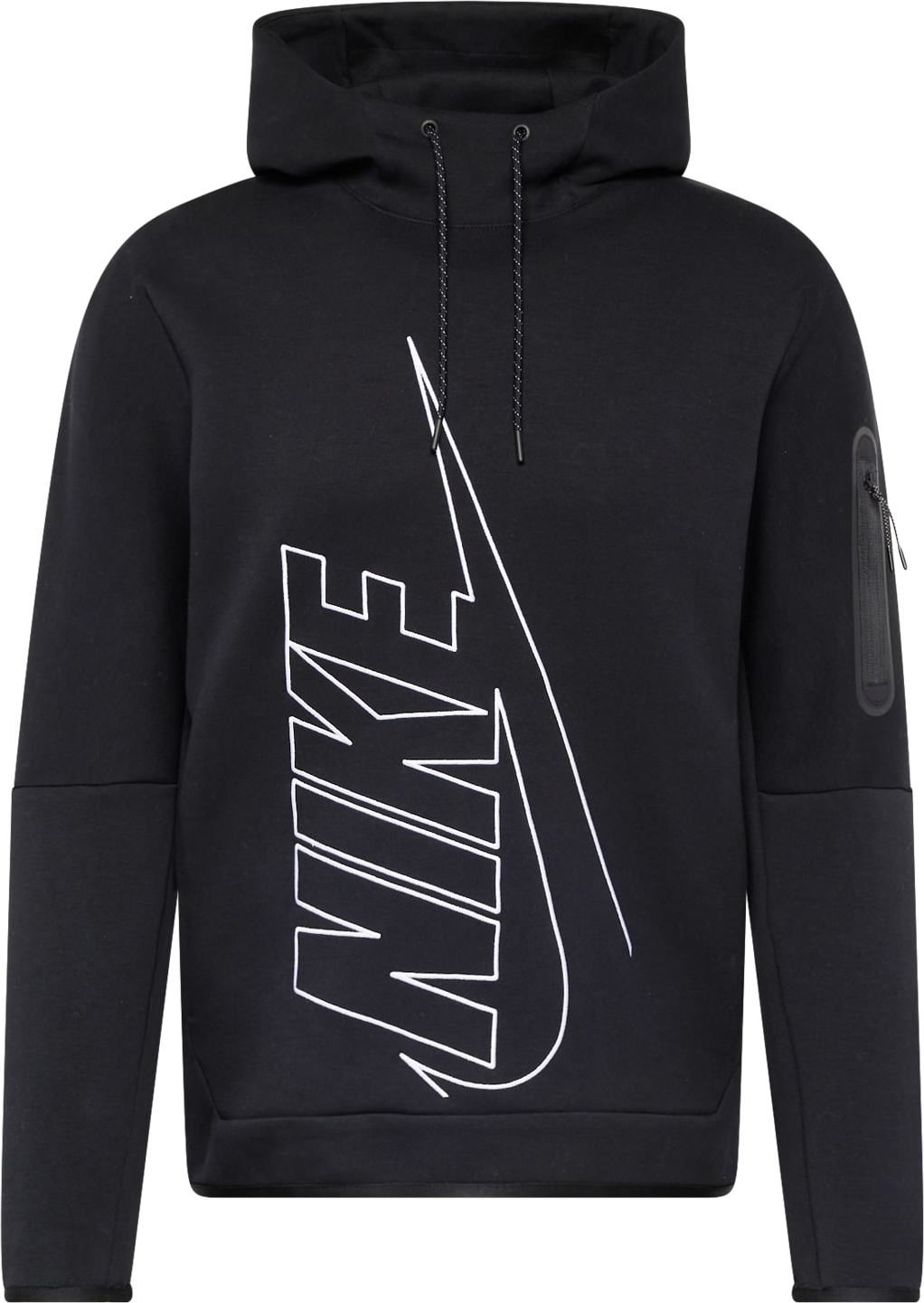 Sportovní mikina Nike Sportswear černá / bílá