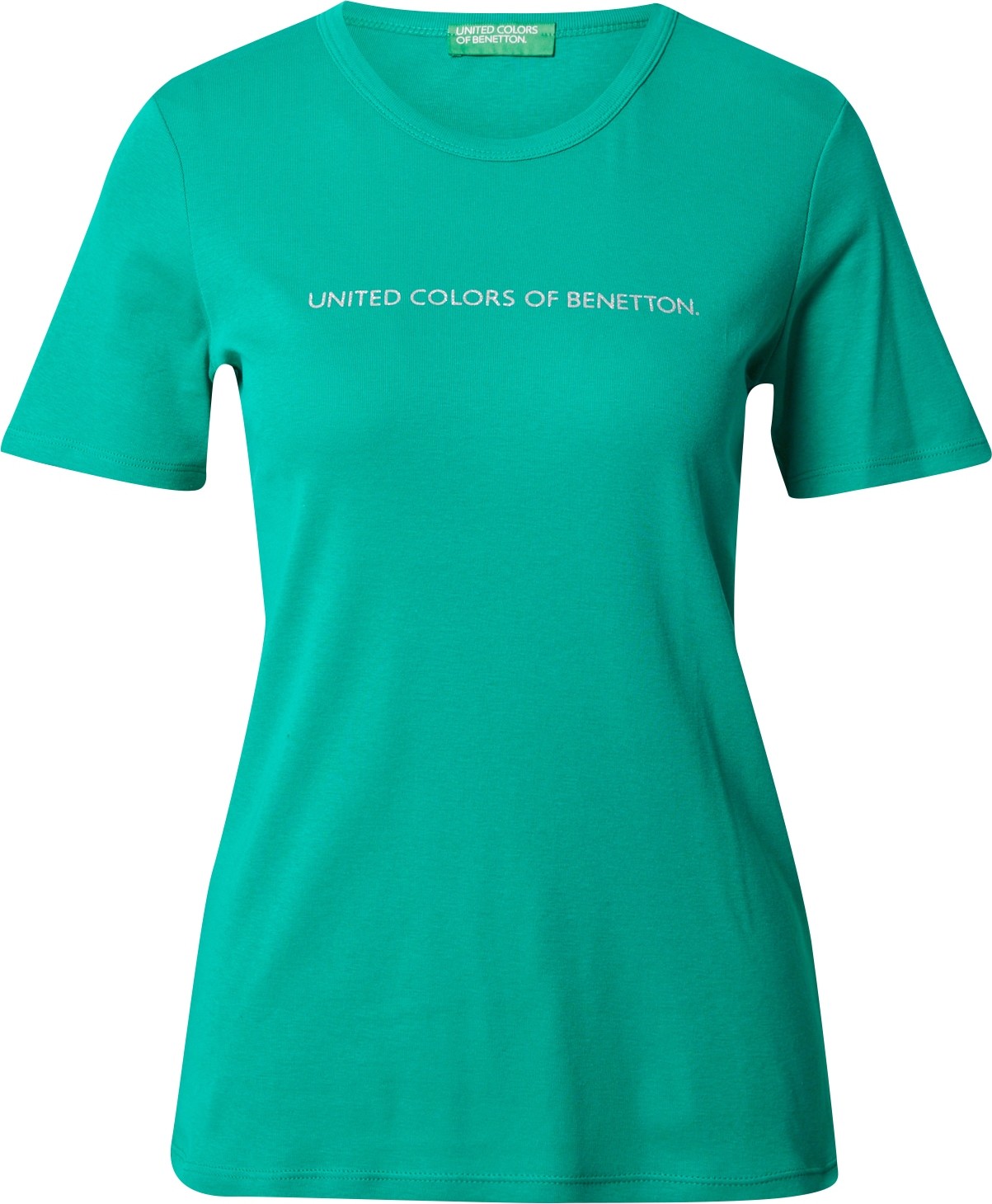 Tričko United Colors of Benetton nefritová / bílá