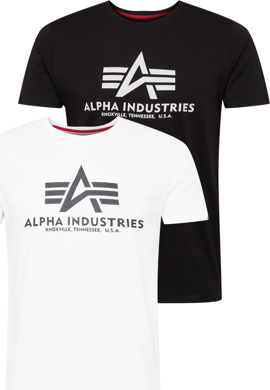Tričko alpha industries černá / bílá