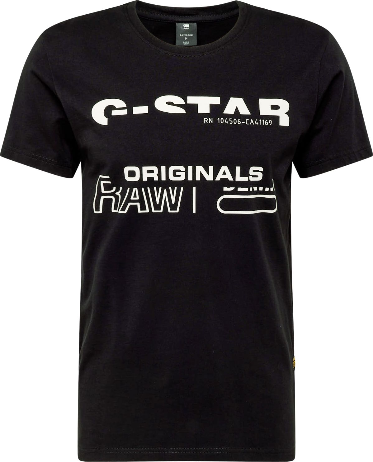 Tričko 'Originals r t' G-Star Raw černá / bílá