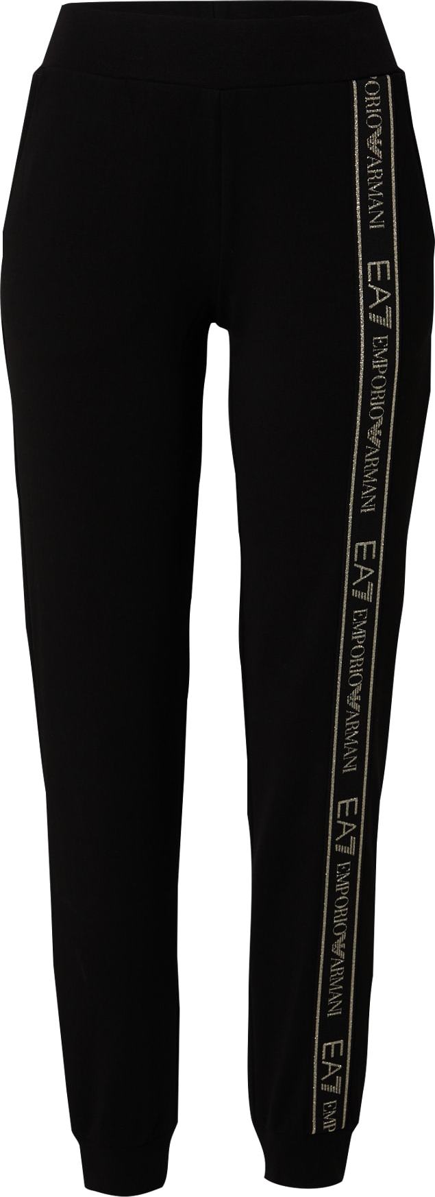 Kalhoty EA7 Emporio Armani zlatá / černá