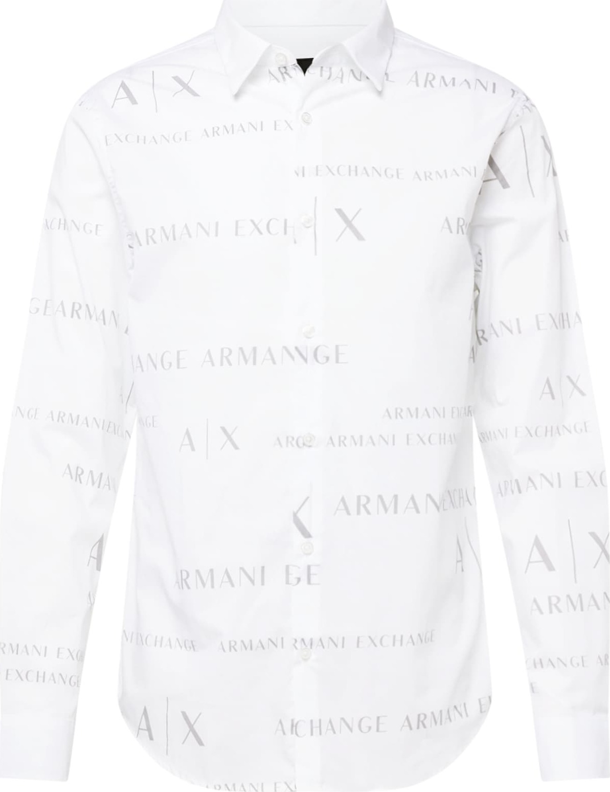 Košile Armani Exchange šedá / bílá
