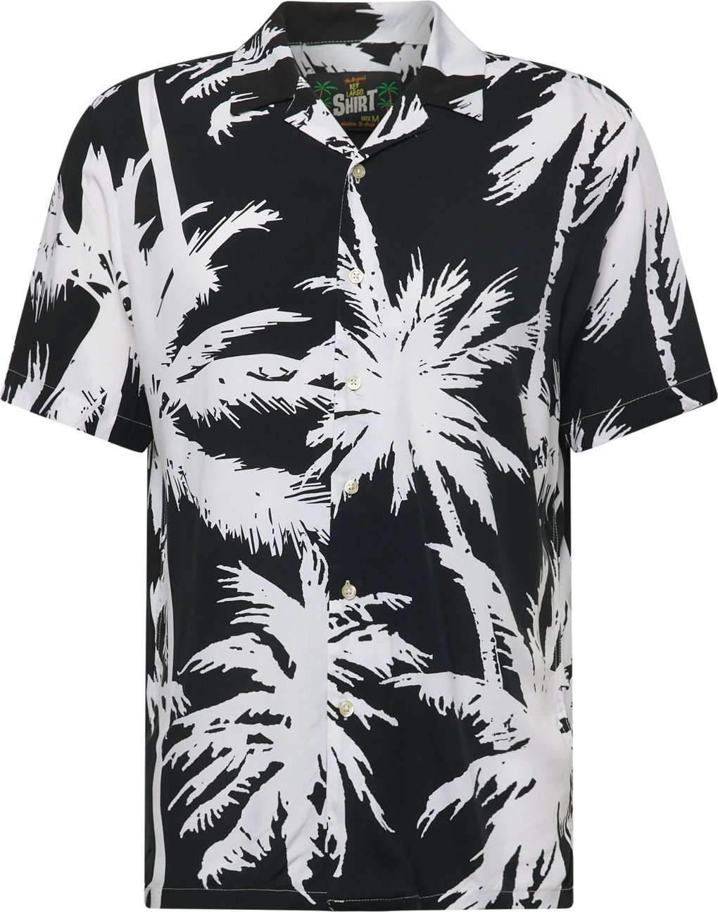 Košile 'ARUBA' Key Largo černá / bílá