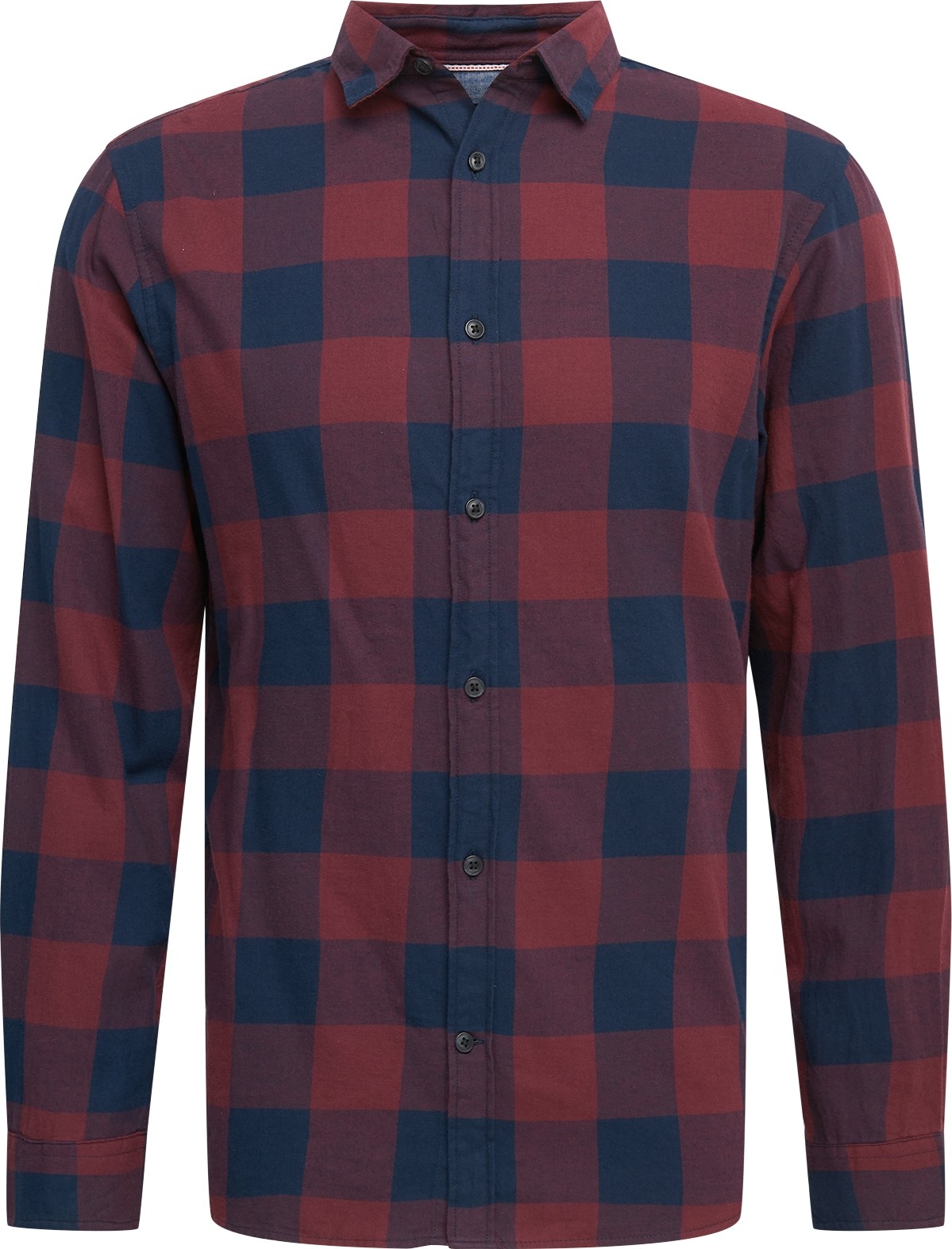 Košile 'Gingham' jack & jones tmavě modrá / vínově červená