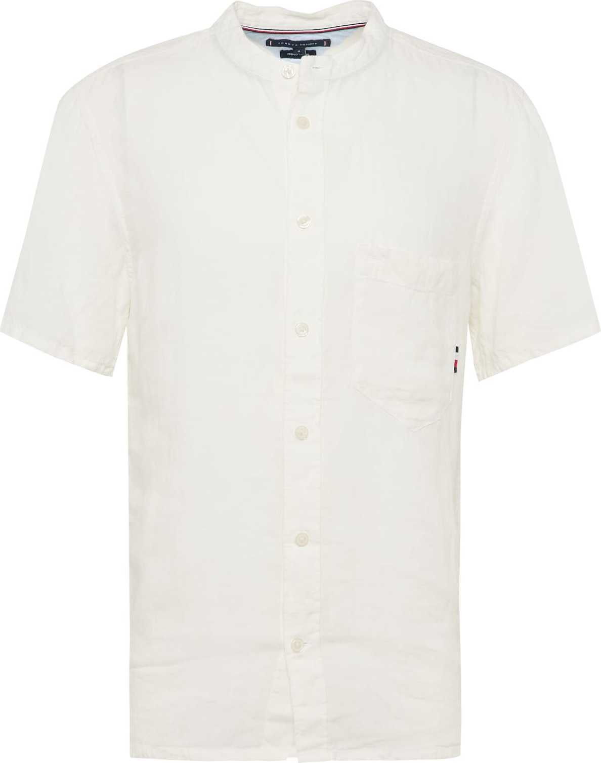 Košile 'MANDARIN' Tommy Hilfiger námořnická modř / krvavě červená / bílá / přírodní bílá
