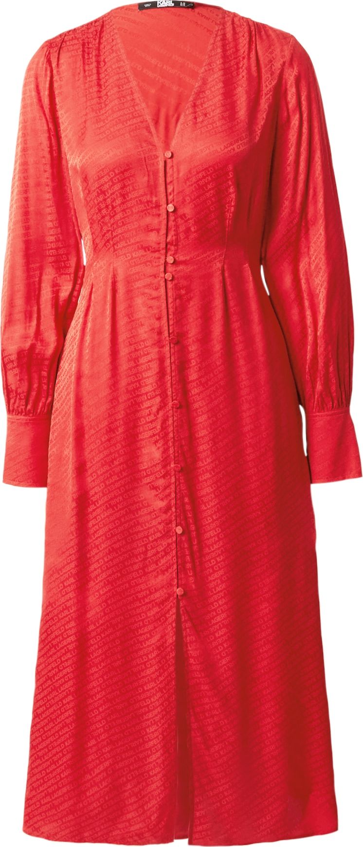 Košilové šaty Karl Lagerfeld červená / rubínově červená