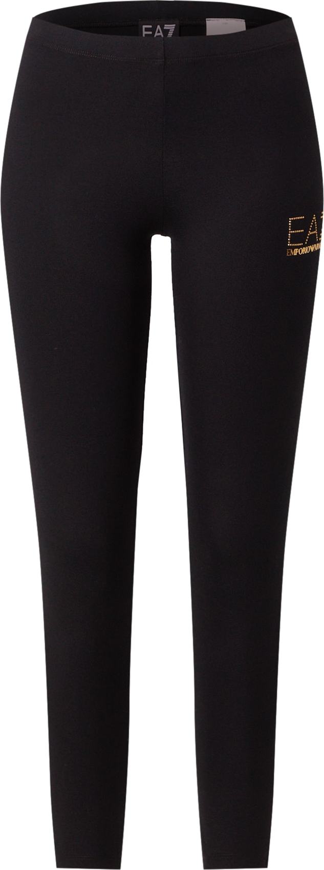 Legíny EA7 Emporio Armani zlatá / černá