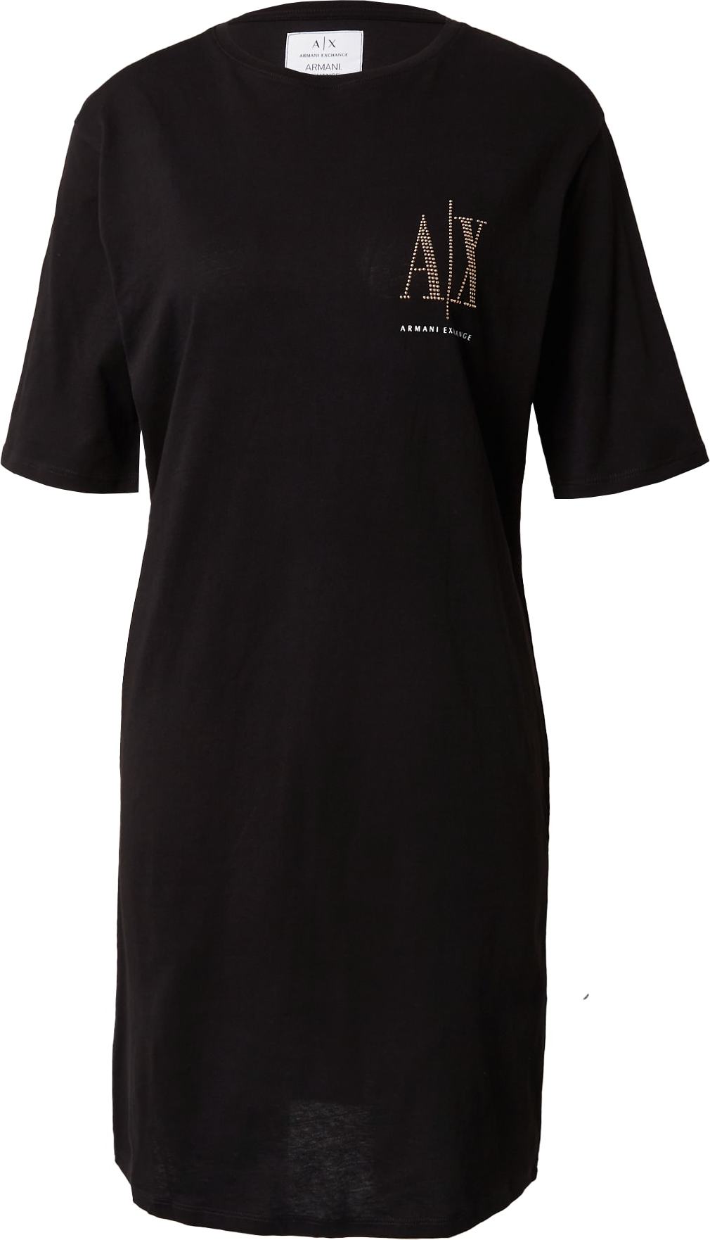 Šaty Armani Exchange černá / bílá
