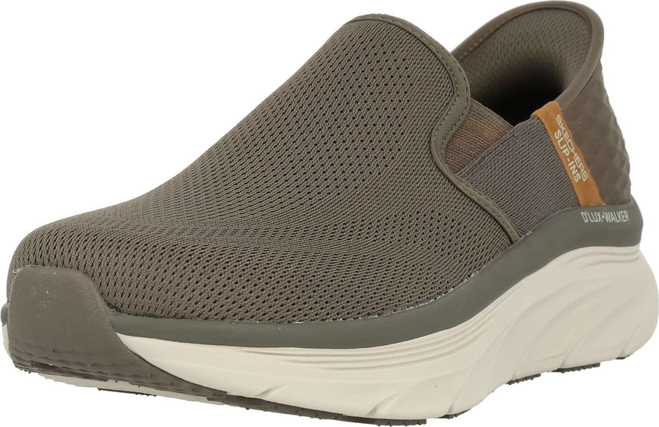 Slip on boty Skechers karamelová / umbra / bílá