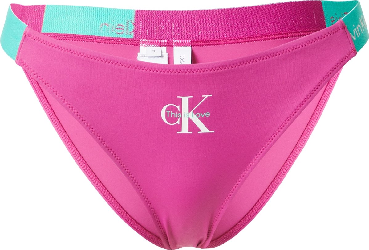 Spodní díl plavek 'CHEEKY' Calvin Klein Swimwear tyrkysová / orchidej / bílá