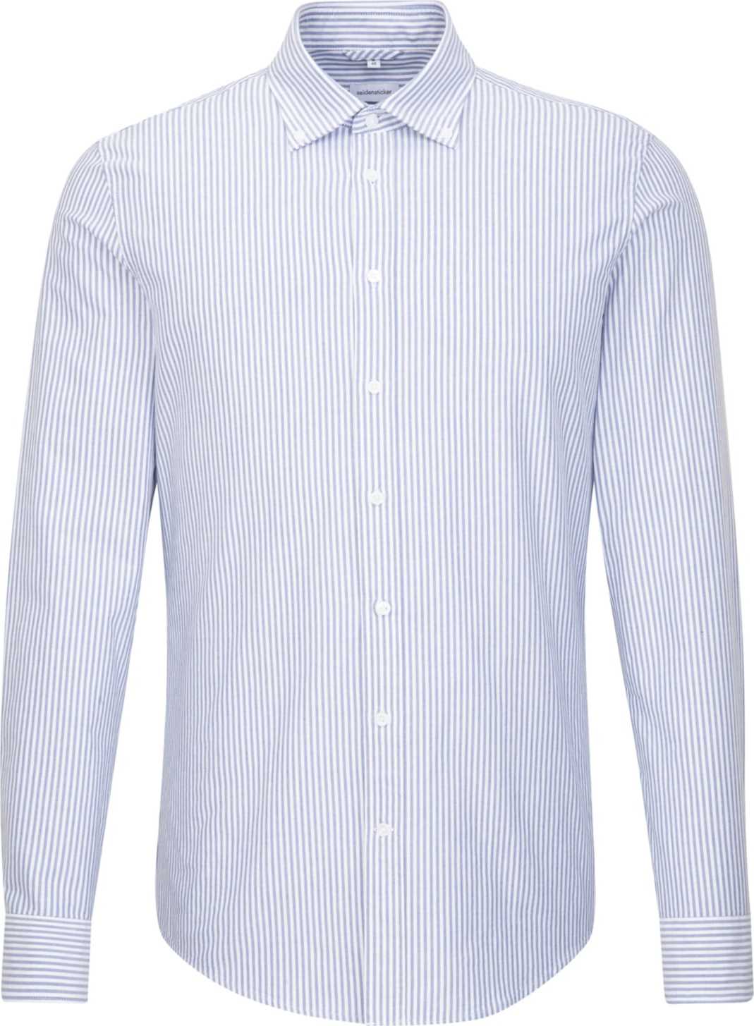 Společenská košile seidensticker kouřově modrá / bílá