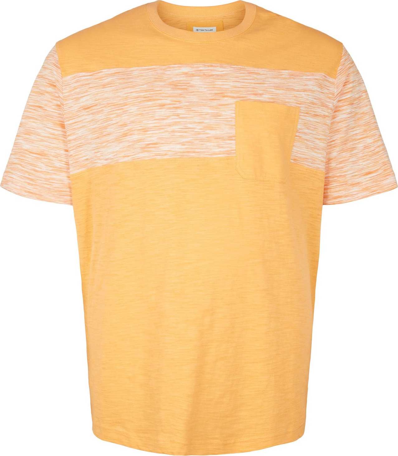 Tričko TOM TAILOR Men + oranžový melír / offwhite