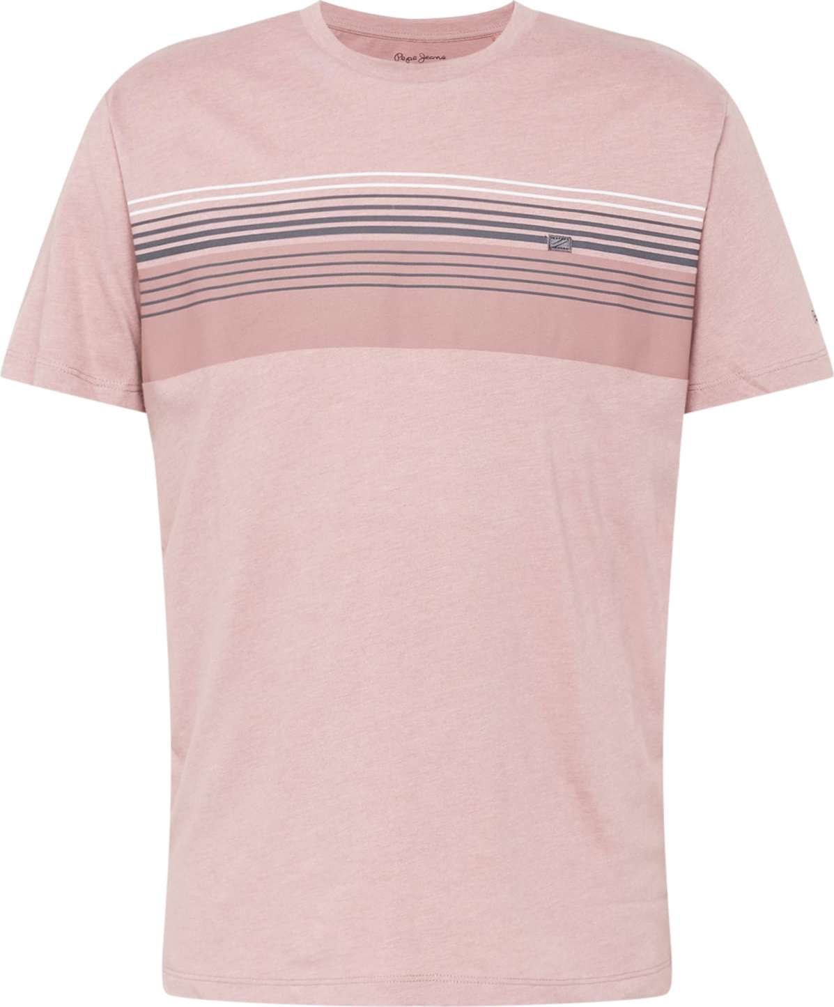 Tričko 'CHARLIE' Pepe Jeans tmavě šedá / starorůžová / světle růžová / bílá